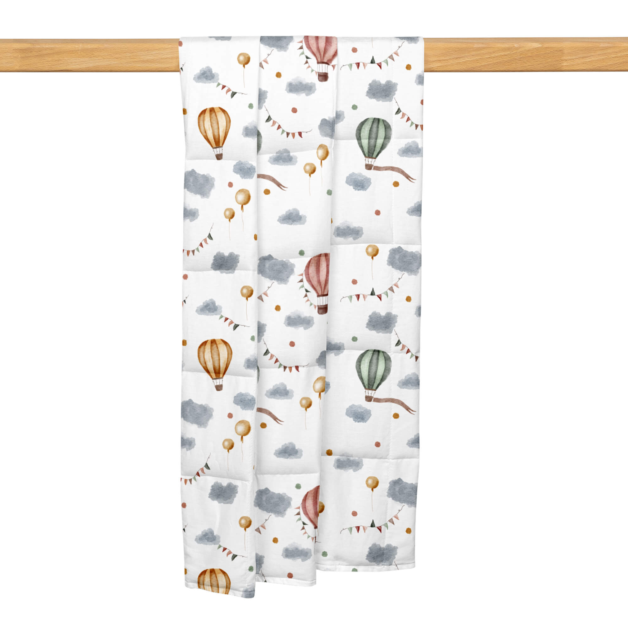 kołderka sensoryczna z wzorem balonów