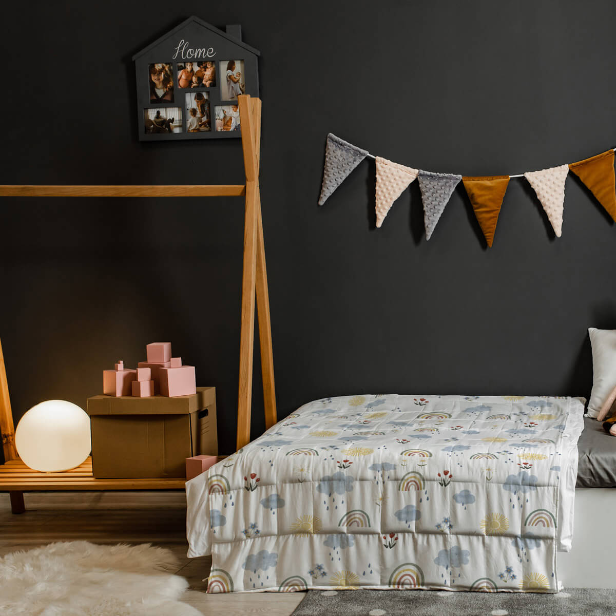 kołdra sensoryczna w chmurki