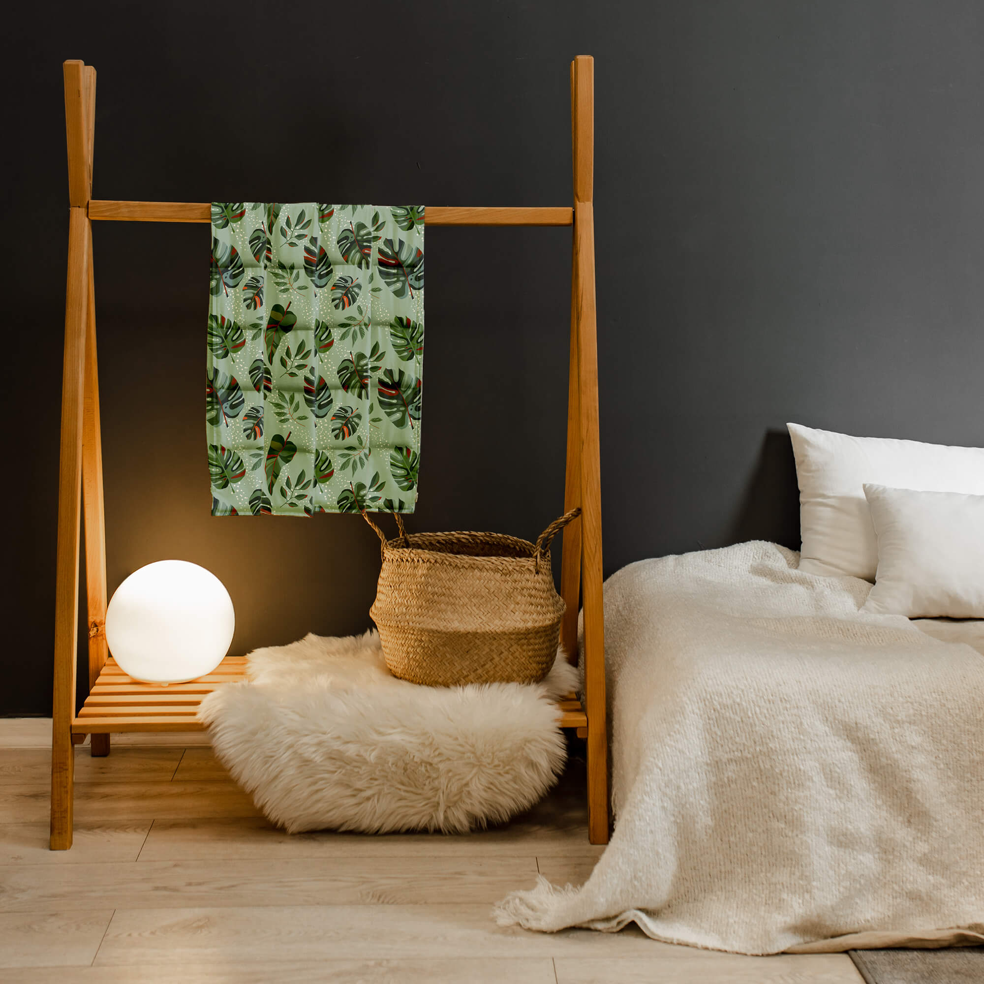 kołderka sensoryczna z liśćmi