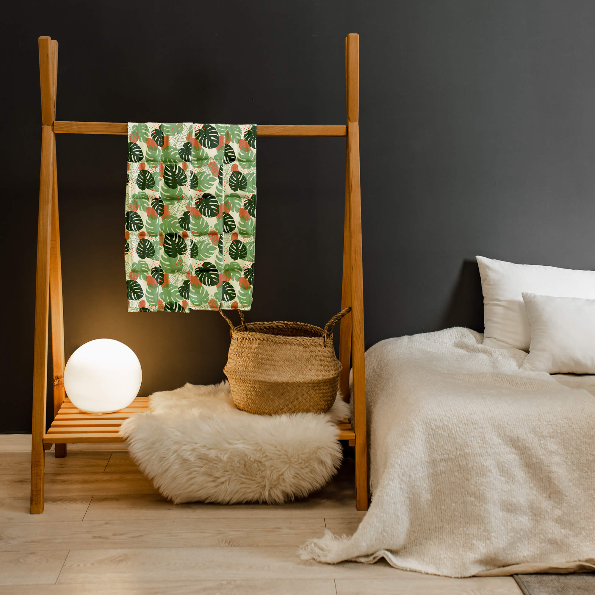 kołderka sensoryczna w liście