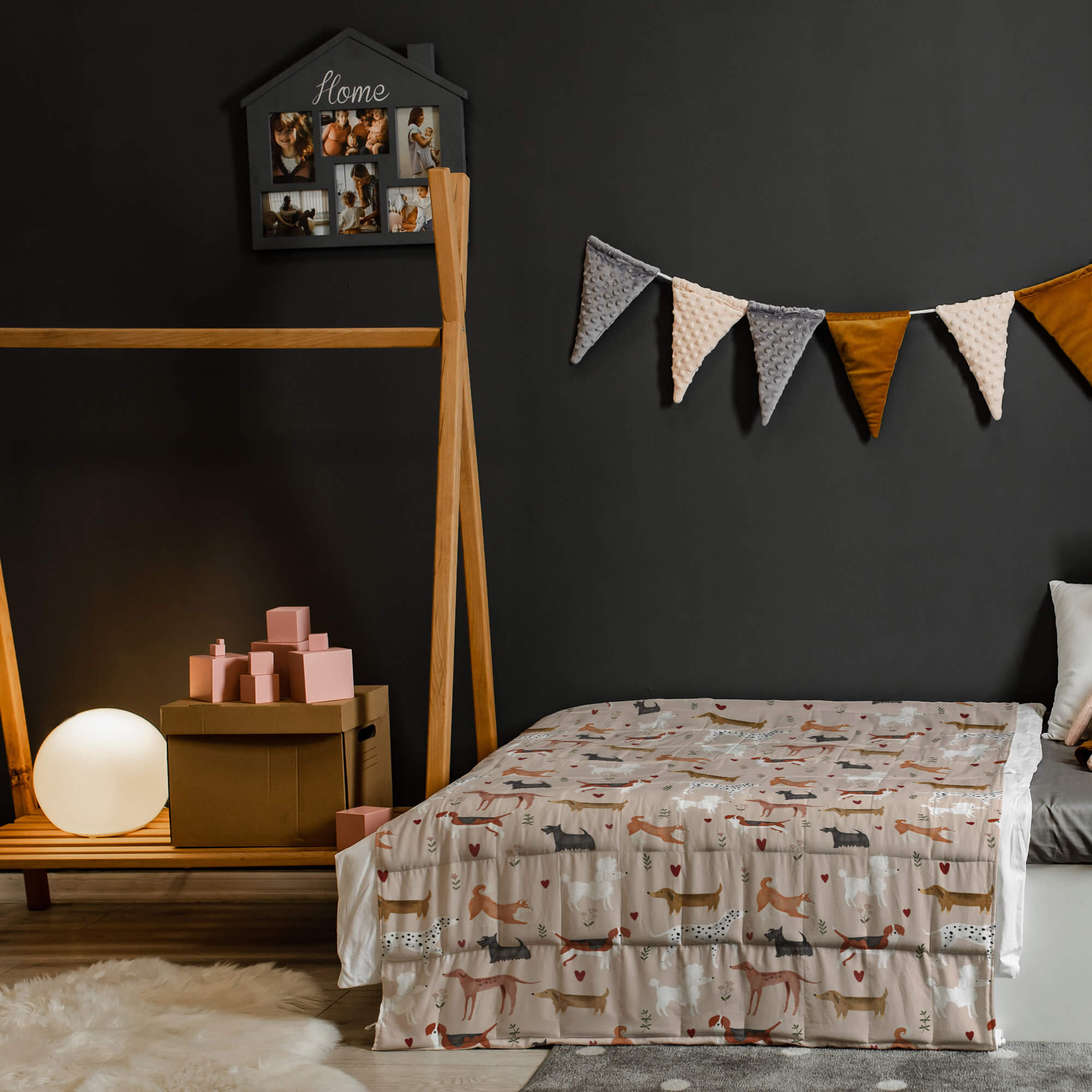 kołdra sensoryczna z psami